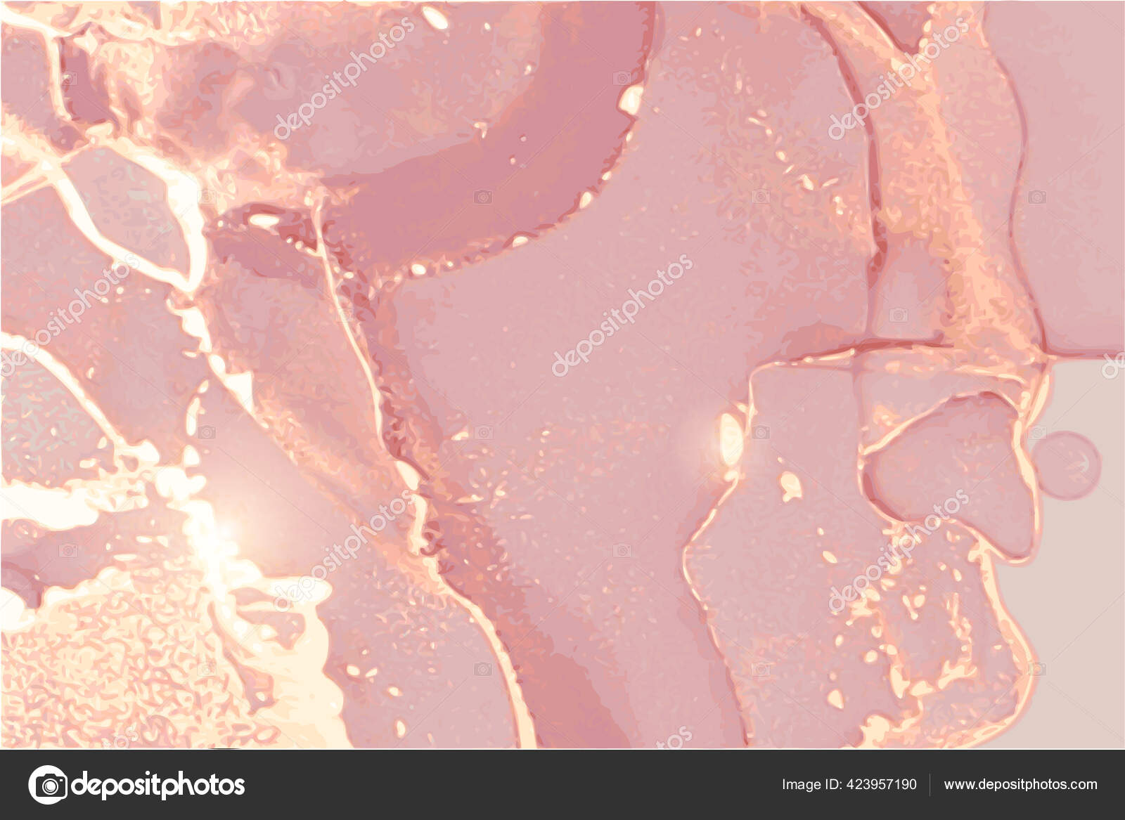 Pink Gold Marble Texture Background Alcohol Ink Oriental Technique Abstract  Stock Vector Image by ©kusandra #423957190