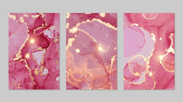 현수막을 위한 템플릿, 반짝 이는 자홍색 과금으로 된 대리석 질감으로 된 포스터 디자인 — 스톡 벡터
