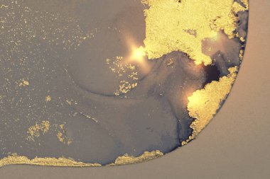 Gri, koyu mavi ve altın desenli jeot ve pırıltı desenli.