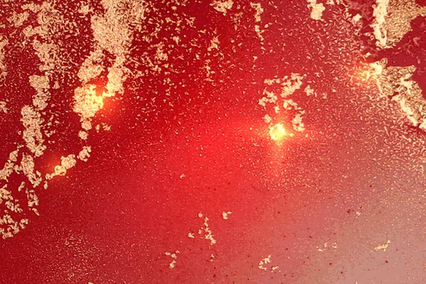 Textura de mármore vermelho abstrato dourado e framboesa com brilhos — Vetor de Stock
