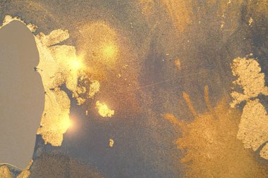 Gri, mavi ve altın soyut mermer arkaplan