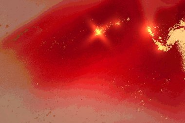 Parlak kırmızı ve altın parlayan soyut mermer arka plan