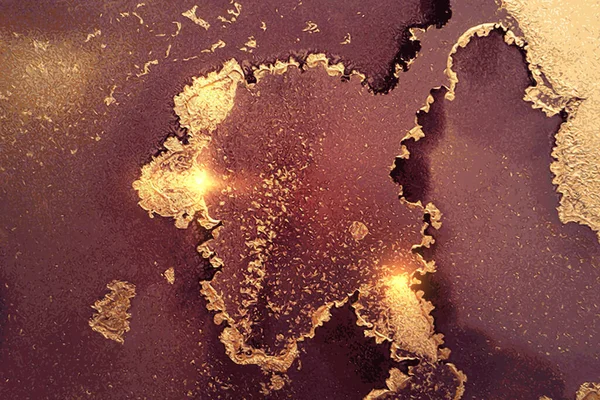 Виноградна абстрактна текстура бордового, морського і золотистого мармуру з блискітками — стоковий вектор