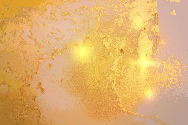 琥珀と金の抽象大理石のテクスチャ背景 — ストックベクタ