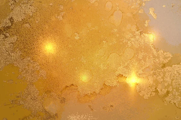 Σύγχρονο κίτρινο κεχριμπάρι και χρυσό φόντο με χρώμα πιτσιλίσματος και χρυσό glitter — Διανυσματικό Αρχείο