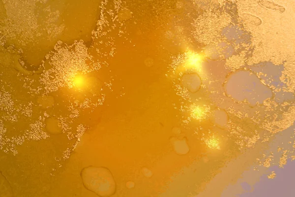 Patrón de mármol abstracto de miel, amarillo y oro con destellos — Vector de stock