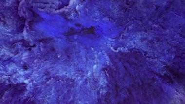 Soyut Sıvı Boyama Dokuları. Görsel efektler ve hareket grafikleri için inanılmaz organik arka plan. Mavi arkaplan.