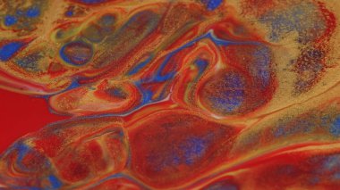 Renkleri yaymanın soyut ve renkli arkaplanı. Soyut kırmızı boya arkaplanı.