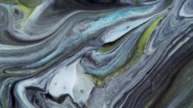 Sıvı mermer dokusu. Mermer mavisi renkli. Akışkan sanat. Çok Güzel Soyut Renk Tasarımı Renkli Girdap Dokuları Arka plan Mermer Videosu. Soyut. Siyah, sarı, pastel, altın tozu.