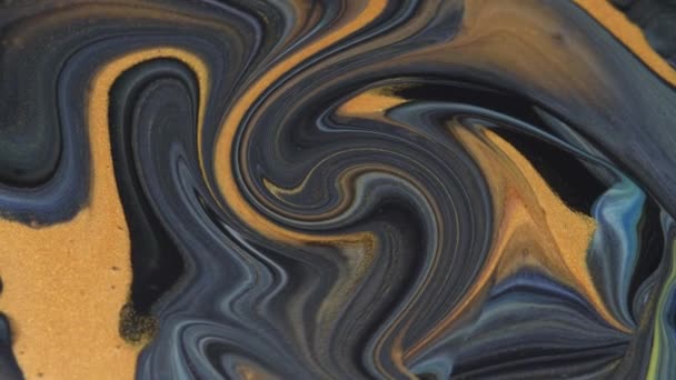 L'art des fluides. Vidéo colorée de marbre de fond de texture tourbillonnante. Résumé. — Video