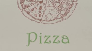 Kutunun içinde peynirli büyük yuvarlak pizza. PIZZA