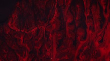 Kristal filizlenmesi. Karanlık bir arkaplanda soyut kırmızı nokta. Soyut Grunge Sanat Mürekkep Boyası Patlama Patlaması Arkaplanı.