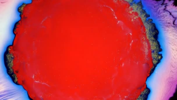 Abstracto Grunge Color Tinta Pintura Propagación Explosión Estrechamiento Espacio Explosión — Vídeos de Stock