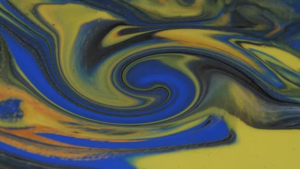 彩色涡旋纹理背景大理石视频 大理石的世界 液体大理石质地 大理石色彩艳丽 流体艺术 — 图库视频影像