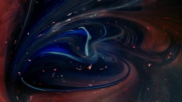 Résumé Grunge Color Ink Paint Spread Explosion Narrowing Space Explosion Background. Mouvement de fond détaillé avec des couleurs bleu, rouge, blanc arc-en-ciel. — Video