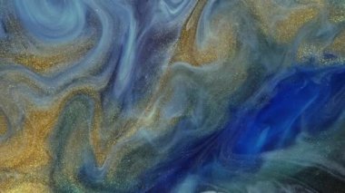 Güzel altın parıldayan parçacıklar, yavaş çekimde siyah arka planda mercekleri parlıyor. Havadaki Dinamik Rüzgâr Parçacıklarının Bokeh ile 3D Canlandırması.