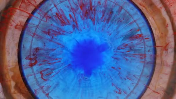 Abstract Grunge Color Ink Paint Spread Explosie Vernauwing Space Explosie — Stockvideo