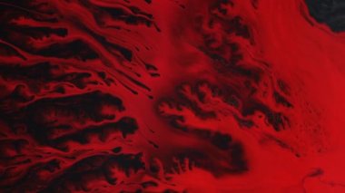 Kristal filizlenmesi. Karanlık bir arkaplanda soyut kırmızı nokta. Soyut Grunge Sanat Mürekkep Boyası Patlama Patlaması Arkaplanı.