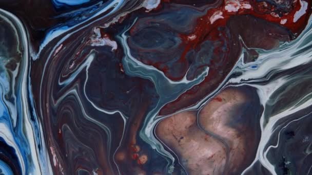 Pintura de tinta de cor Grunge abstrata Espalhar Explosão Estreitamento Espaço Explosão fundo. Movimento de fundo detalhado com azul, vermelho, cores do arco-íris branco. — Vídeo de Stock