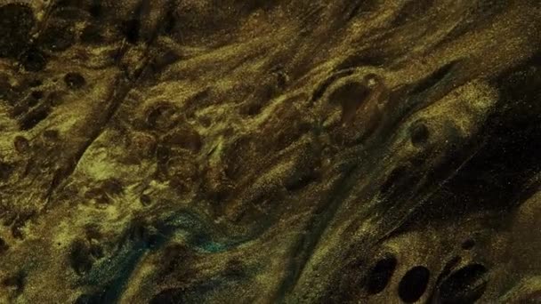 樹脂の流体芸術。暗く輝く遷移スプラッシュ画面. — ストック動画
