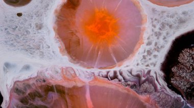 Çiçekleri yaymanın soyut renkli arka planı. Eşsiz bir ekran koruyucu resim. Arkaplan resmi. Akrilik boya. Alkol mürekkebi.