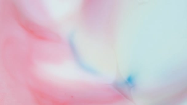 Colorful streaks on a white background. White, pink, blue, green paint stains. — Stock Video