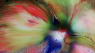 Beyaz arka planda renkli çizgiler. Sıvı Sanat