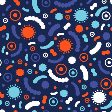 Soyut virüslü vektörsüz desen tasarımı