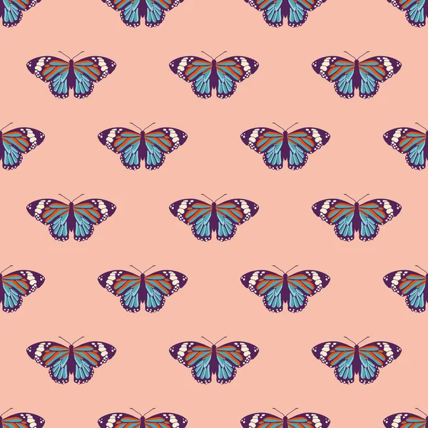 Modèle Vectoriel Sans Couture Avec Des Papillons Brillants Conception Texture — Image vectorielle