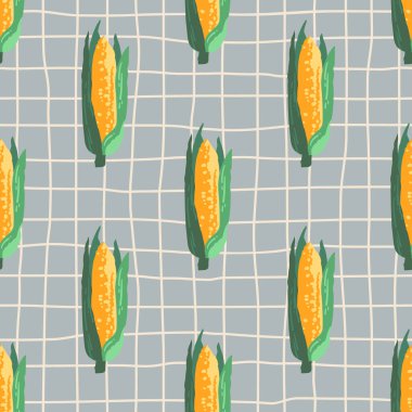 Tatlı nasırlı vektör yaz şablonu. Kusursuz retro doku tasarımı.