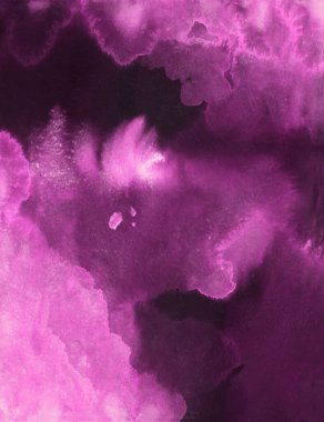 Bright painted neon pink and violet watercolor texture. Hand drawn background