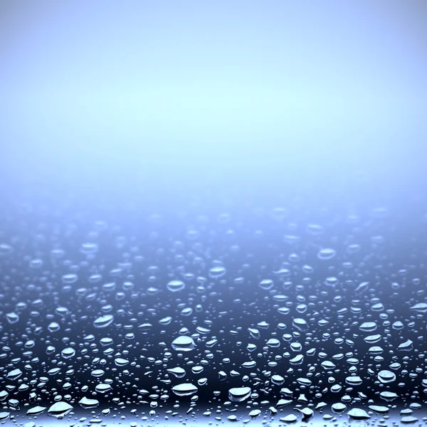 Water drops on a blue surface — Stock Photo, Image