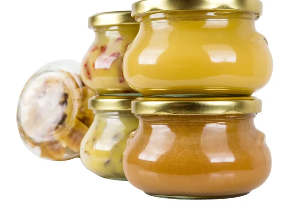 다른 꿀 5 닫힌된 캔 — 스톡 사진