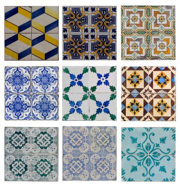 set geleneksel azulejos fayans