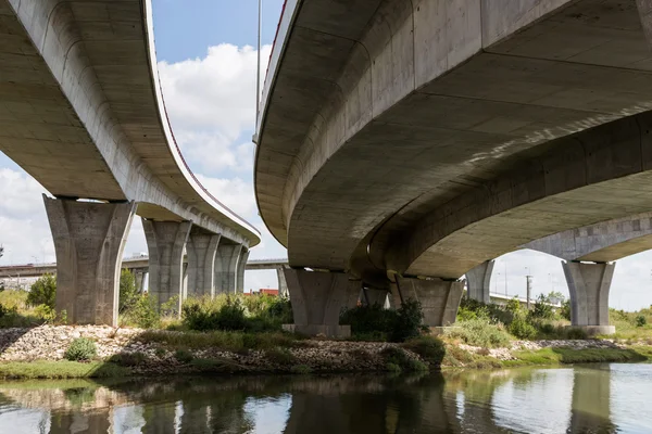 Bridge on river in european city — Stock Photo, Image