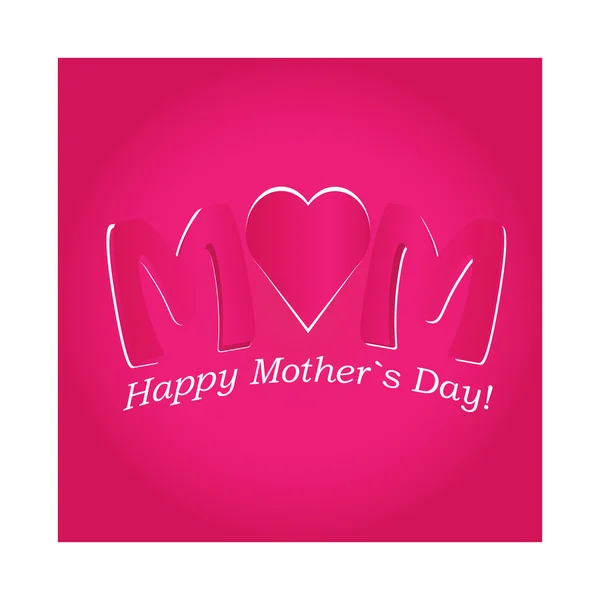 Wektor zadowolony matki dzień tekst z sercem w czerwony i fioletowy colo — Wektor stockowy
