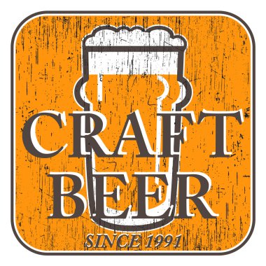 vektör coaster bira gözlük çizik ile