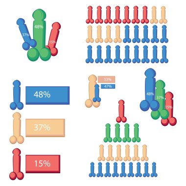 vector set infographics xxx business from bright colorful