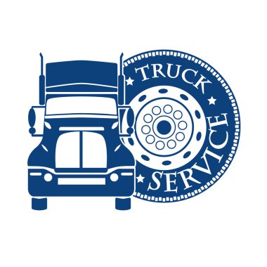vector illustration design hevy truck automobile service clipart