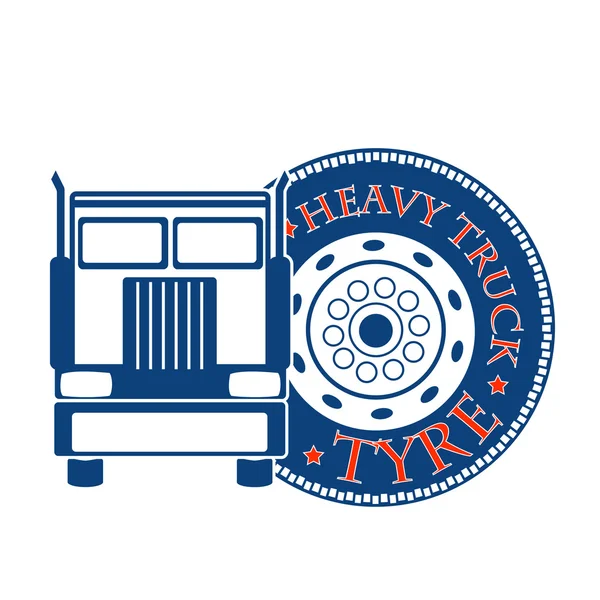 Vector illustration design hevy truck automobile service — Stock vektor