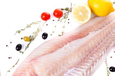 baharat hizmet ile Cod çiğ çiğ fileto