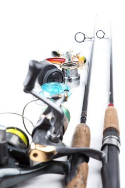 Balık tutma ele - rod, makara, çizgi ve lures