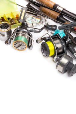 Balık tutma ele - rod, makara, çizgi ve lures