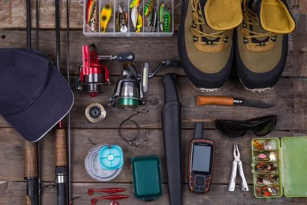 Los mejores aparejos de pesca y artes de pesca — Foto de Stock