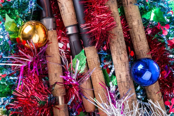 Christmas ram för fiskare och fiskare — Stockfoto