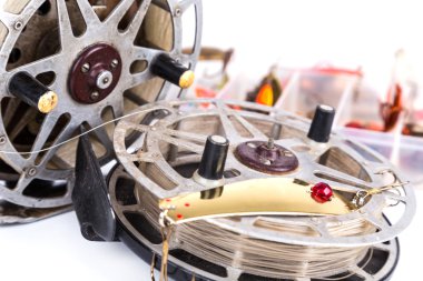 saklama kutusu cazibesine balıkçılık ve makaraları lading