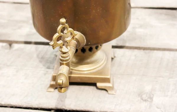 Faucet of bronze samovar — Stock Photo, Image