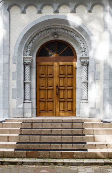 Beautiful Retro Front Door View Sunny Summer Day — Stock Photo, Image