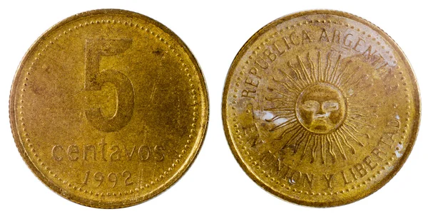 Old argentine coin — Stock Photo, Image