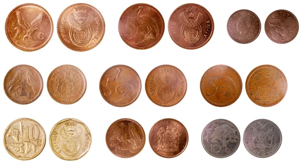 Misc old coins of africa — Stock Photo, Image